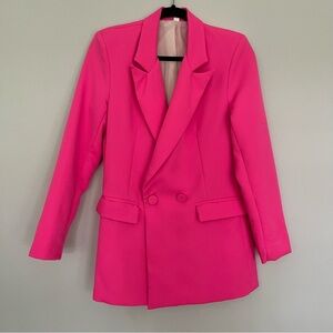 Women's Oversized XL Vibrant Pink Blazer